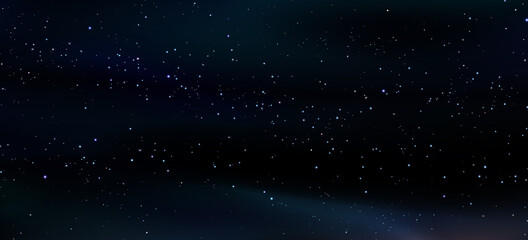 Deep dark cosmos, abstract cosmic background. Bright stars, a realistic starry sky. Stars shining. Wallpaper for your project.