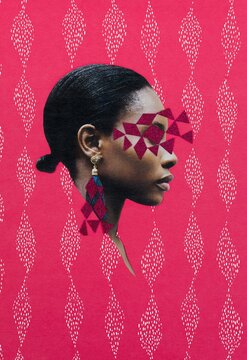 Womans art portrait Collage 