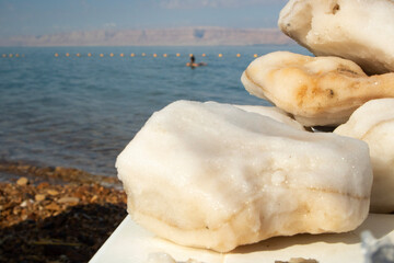 salt stones in the sea