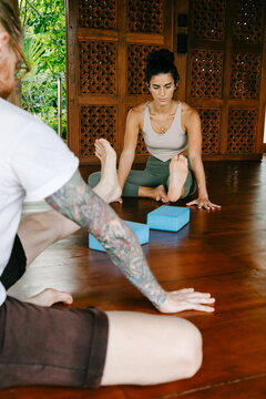 Hip Mobilizing Exercises In Private Yoga Class