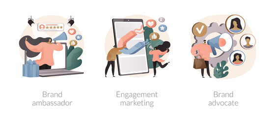 Internet marketing abstract concept vector illustrations.