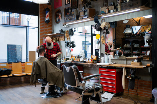 Barbershop During Coronavirus Pandemic. 