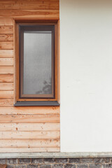 Contemporary private house facade with window