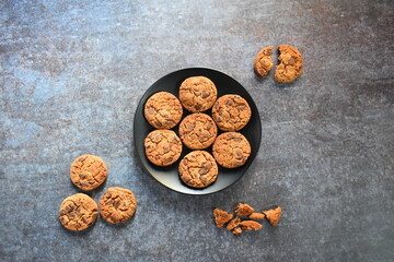 Fresh crunchy chocolate chip cookie