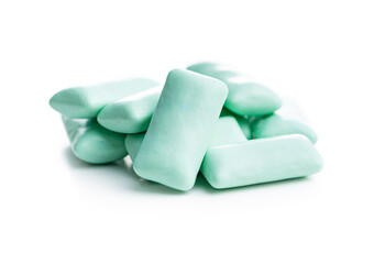 Mint chewing gum pads.