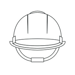 safety helmet line icon vector
