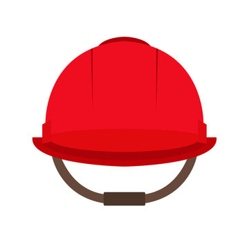 Red Helmet Safety Vector Illustration Emoji