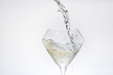 Stylish elegant clear crystal glass 