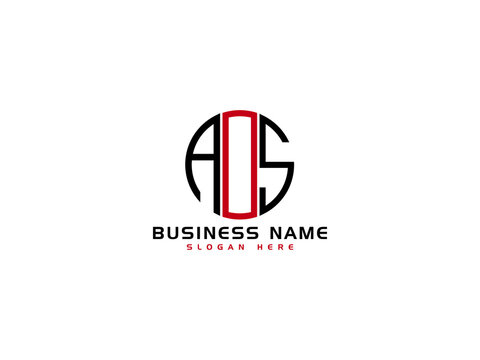 Letter AOS Logo Icon Vector Image Design For All Business