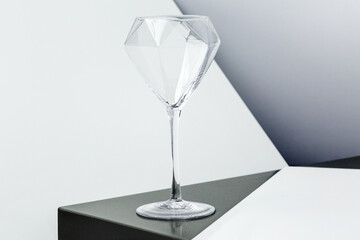 Stylish elegant clear crystal glass 