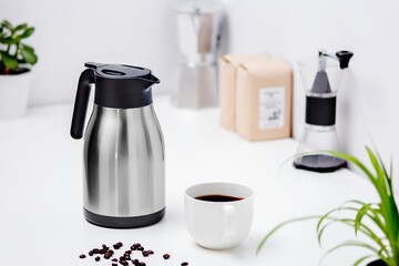 Tea coffee kettle with cup