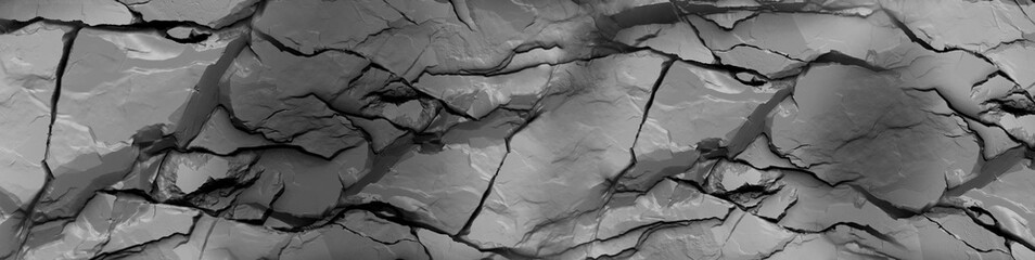 Black stone background. Black and white grunge background. Old black stone wall. Grunge banner. Dark gray stone background. Geometric stone pattern.