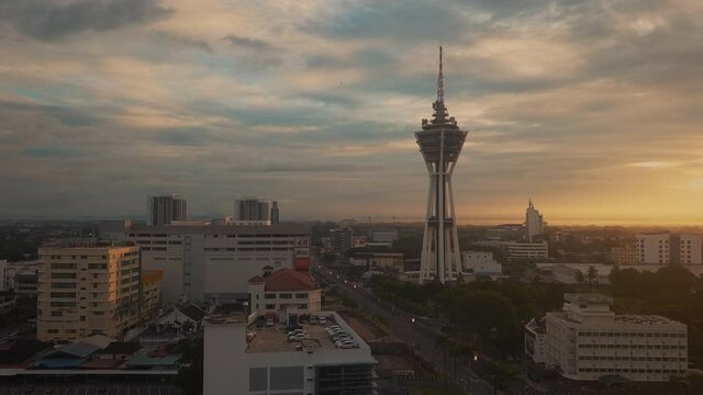 Aerial view of Alor Setar tower or locally known as menara Alor Setar