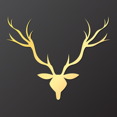 Reindeer horn Vector in Christmas Holiday isolated on black background , illustration Vector EPS10