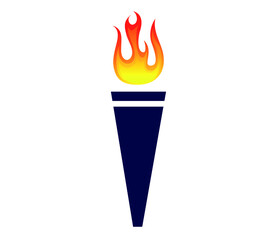 abstract torch symbol flame design illustration vector on Background White
