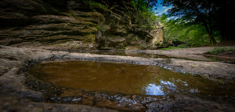 river with big stones close up