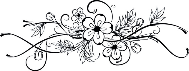 black and white flower tattoo - 439416101