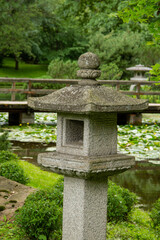 japanese stone lantern in the garden