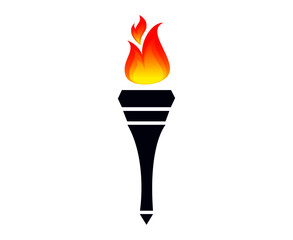 torch icon Blue flame vector illustration abstract design with Background White
