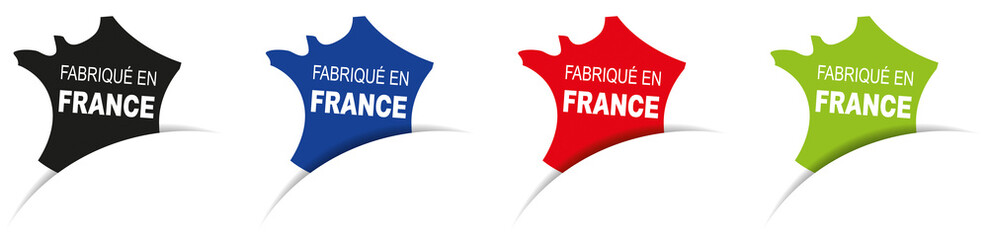 CARTE DE FRANCE FABRIQUÉ EN FRANCE - obrazy, fototapety, plakaty