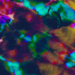 Fototapeta premium Cosmic Bleached Textile. Dye Color Craft