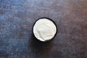 Delicious fresh plain vegan mayonnaise