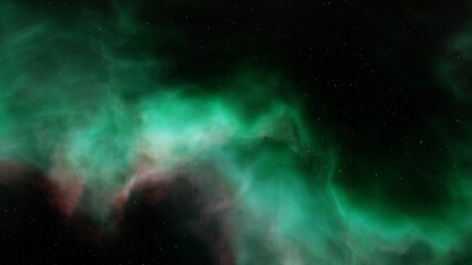 colorful space background with stars, nebula gas cloud in deep outer space, science fiction illustrarion 3d render	
