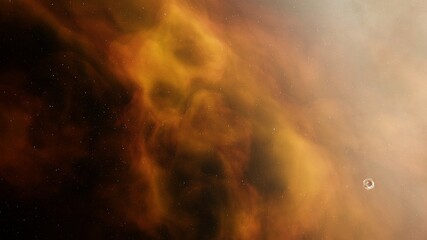 colorful space background with stars, nebula gas cloud in deep outer space, science fiction illustrarion 3d render	
