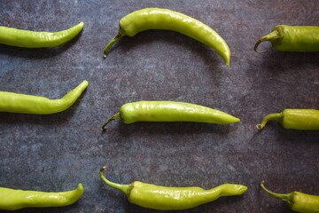 Raw whole fresh Banana pepper