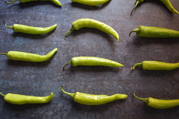 Raw whole fresh Banana pepper