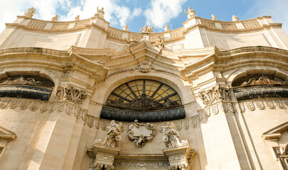 Catania, Sicily. Chiesa della Badia di Sant'Agata. It's one of the most iconic baroque monuments of...
