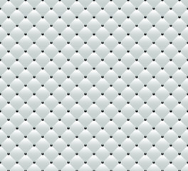 White luxury background with beads and rhombuses. Seamless vector illustration. 
