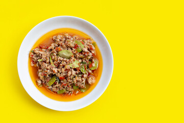 Stir fried chicken with stink beans and shrimp paste