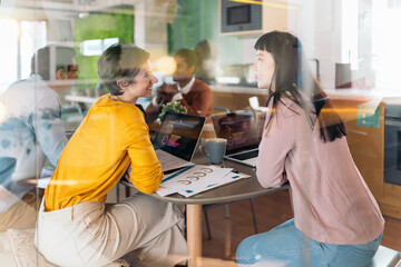 Portrait Of multiethnic coworkers Working Together In Office
