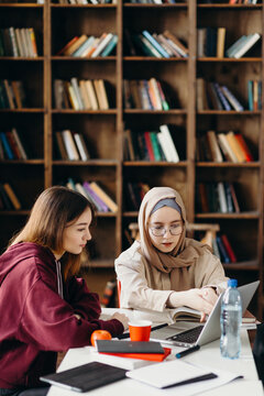 College students preparing for exam together