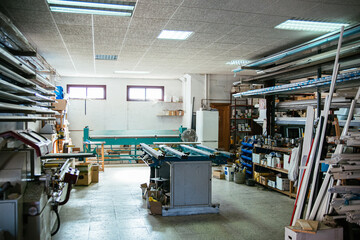 Spacious workshop at metalwork factory
