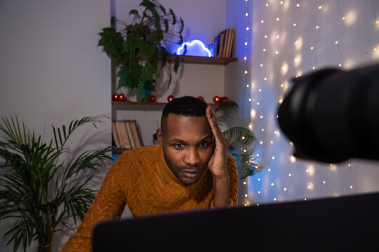 Influencer Preparing For Online Streaming