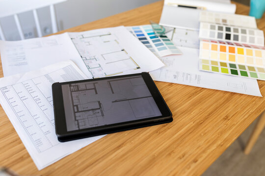 modern home office interior view