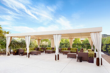 Large outdoor cabana at a luxury resort