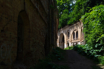 Naklejka premium Abandoned Military Tarakaniv Fort (Dubno Fort, New Dubno Fortress) - a defensive structure of 19th century in Tarakaniv, Ukraine.