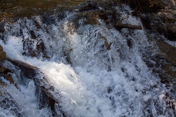 waterfall in the mountains