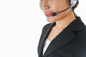 若い女性オペレーター・同時通訳イメージ