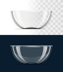 Salad bowl. Glass utensil. Eps10 vector illustration. - 439427581