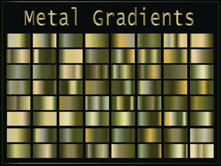 Metal gradients, gold, golden simple background colection, big cover set