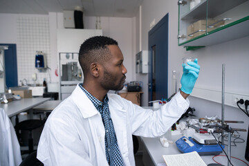 Researcher Working In A Modern Lab