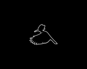 Hoopoe Silhouette. Isolated Vector Animal Template for Logo Company, Icon, Symbol etc © Art Jabz