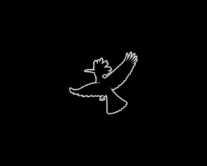 Hoopoe Silhouette. Isolated Vector Animal Template for Logo Company, Icon, Symbol etc © Art Jabz