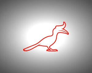 Hornbill Silhouette. Isolated Vector Hippo Animal Template for Logo Company, Icon, Symbol etc © Art Jabz