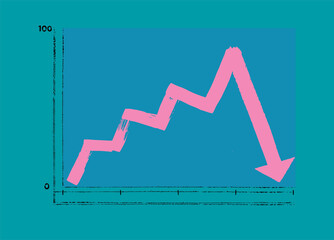 Plummeting Graph Illustration