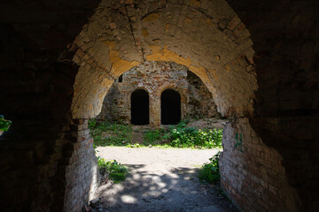 Fototapeta premium Abandoned Military Tarakaniv Fort (Dubno Fort, New Dubno Fortress) - a defensive structure of 19th century in Tarakaniv, Ukraine.